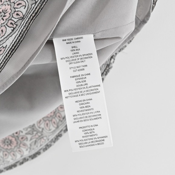 Joie Womens Astor Silk Sleeveless Top Size S Beaded Embroidered Gray Boho‎ Tunic - Picture 6 of 10